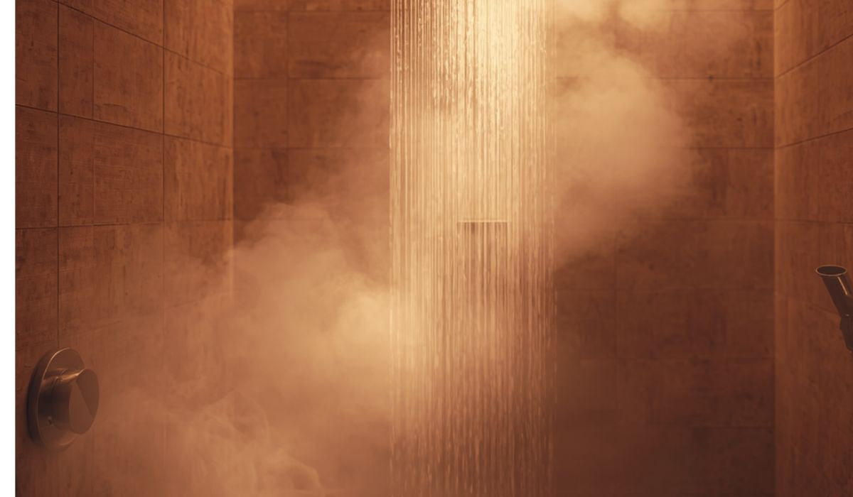 Ouverture des pores vapeur douche chaude hammam