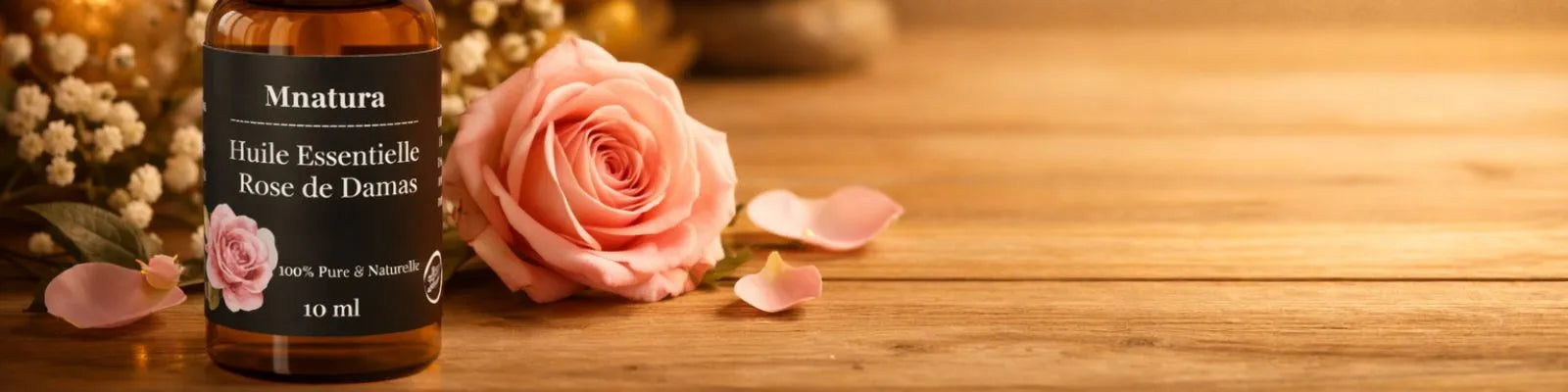 Huile de Rose de Damas Pure – Soins Visage Naturels 
