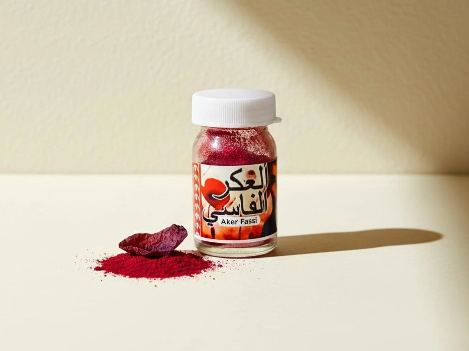 Aker Fassi Premium – Rouge à Lèvres Naturel Marocain | Coquelicot & Grenade Bio