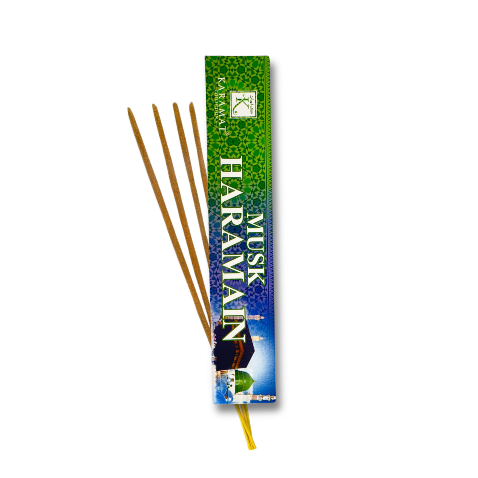 Bâton d’encens Musk Harmain naturel avec fumée parfumée dans une ambiance zen