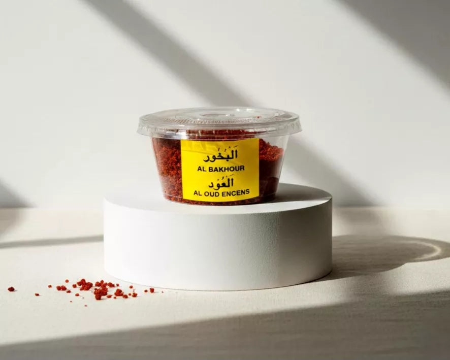 Bakhoor Encens Rouge 100g – Parfum Oriental Oud, Musc, Rose & Vanille – Ambiance Maison