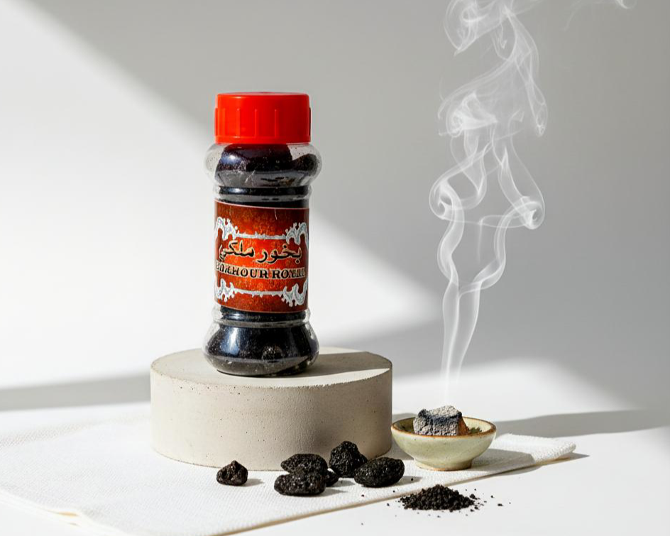 Encens Bakhour Royal premium, parfum apaisant et raffiné pour méditation et détente.