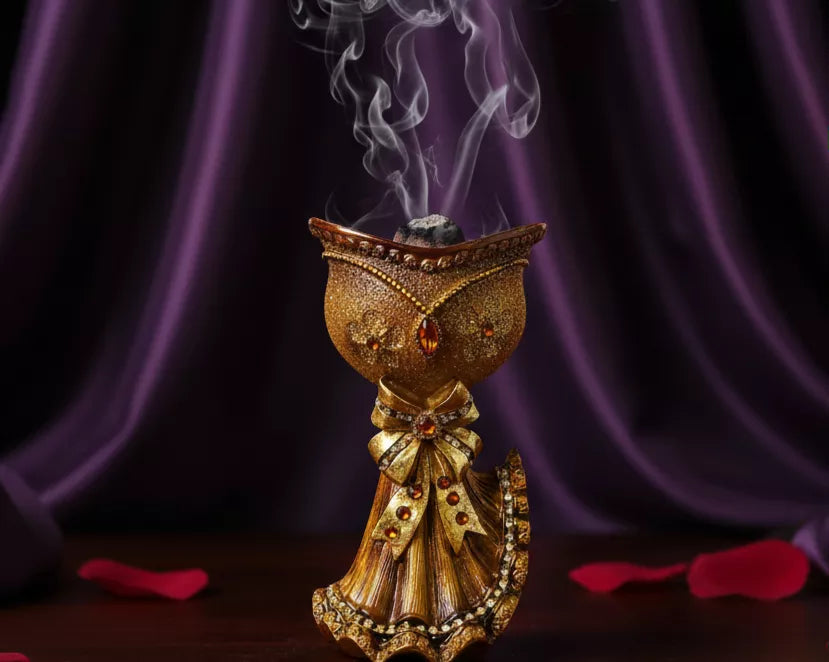 Brûle encens à charbon de luxe – Support élégant pour encens