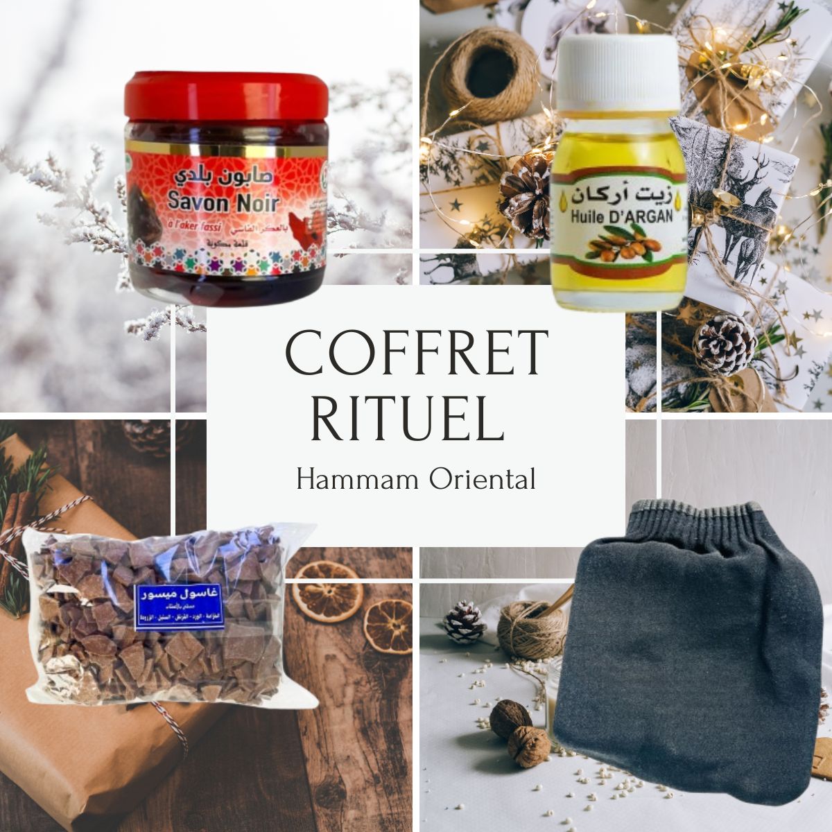 Coffret Rituel Hammam Oriental Mnatura – Soins traditionnels naturels
