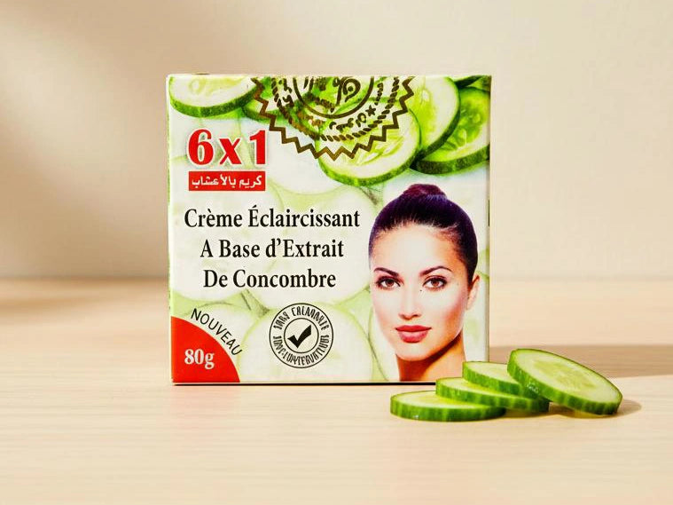Crème Éclaircissante à l’Extrait de Concombre – Soin Naturel Illuminateur &amp; Nourrissant