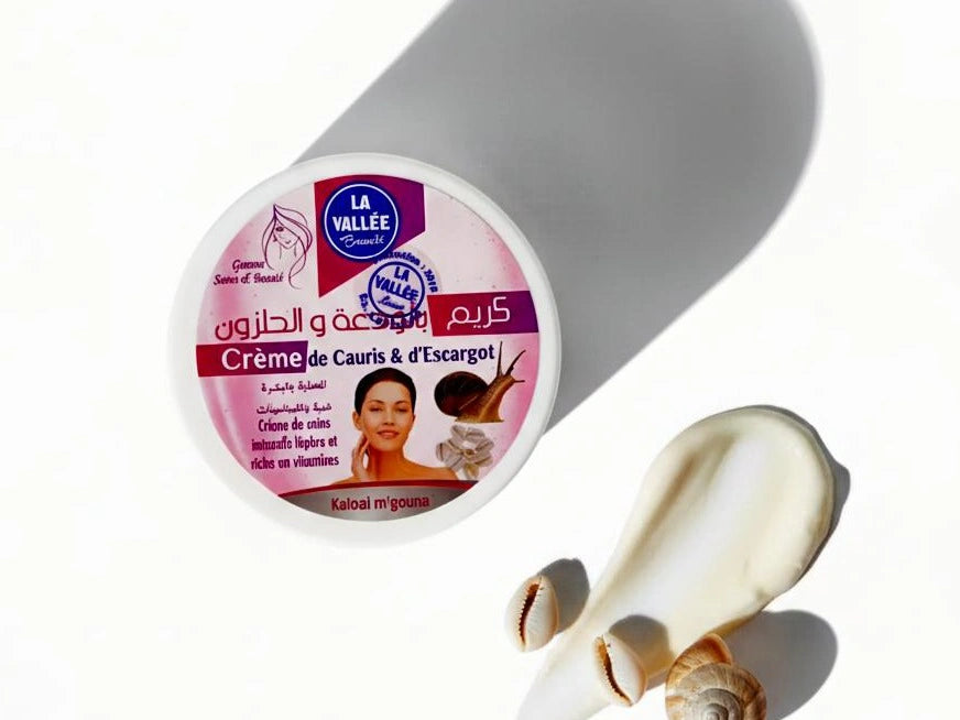 Crème de Cauris & d'Escargot-Soin Régénérant et Réparateur pour Peau Éclatante