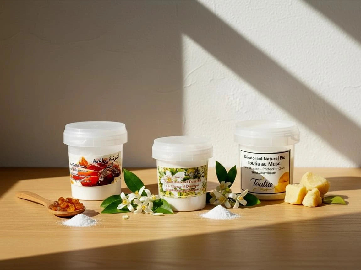 Déodorant naturel Toutia parfum Rose fraîche de Mnatura, cosmétique naturel inspiré des rituels orientaux.