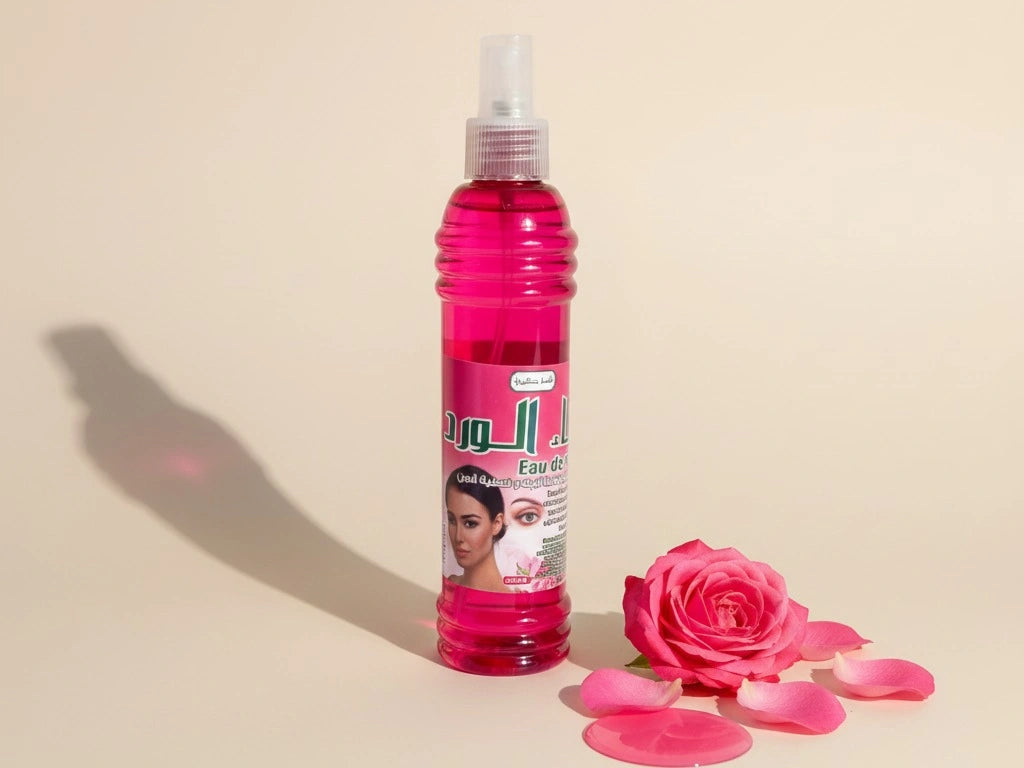Flacon d’eau de rose de Damas – hydrolat naturel pur – soin visage et cheveux
