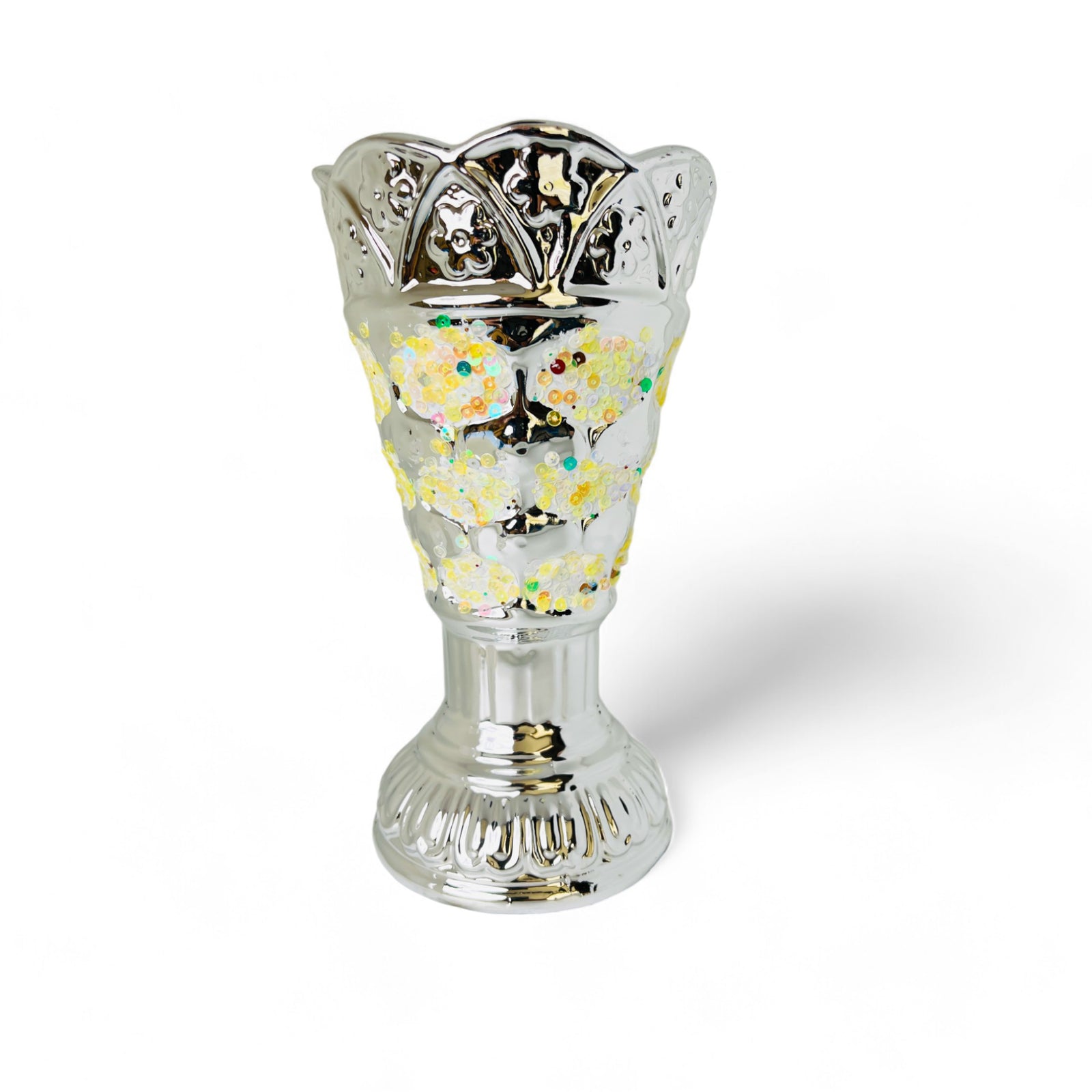 Encensoir Fleur Argenté – Brûleur décoratif raffiné