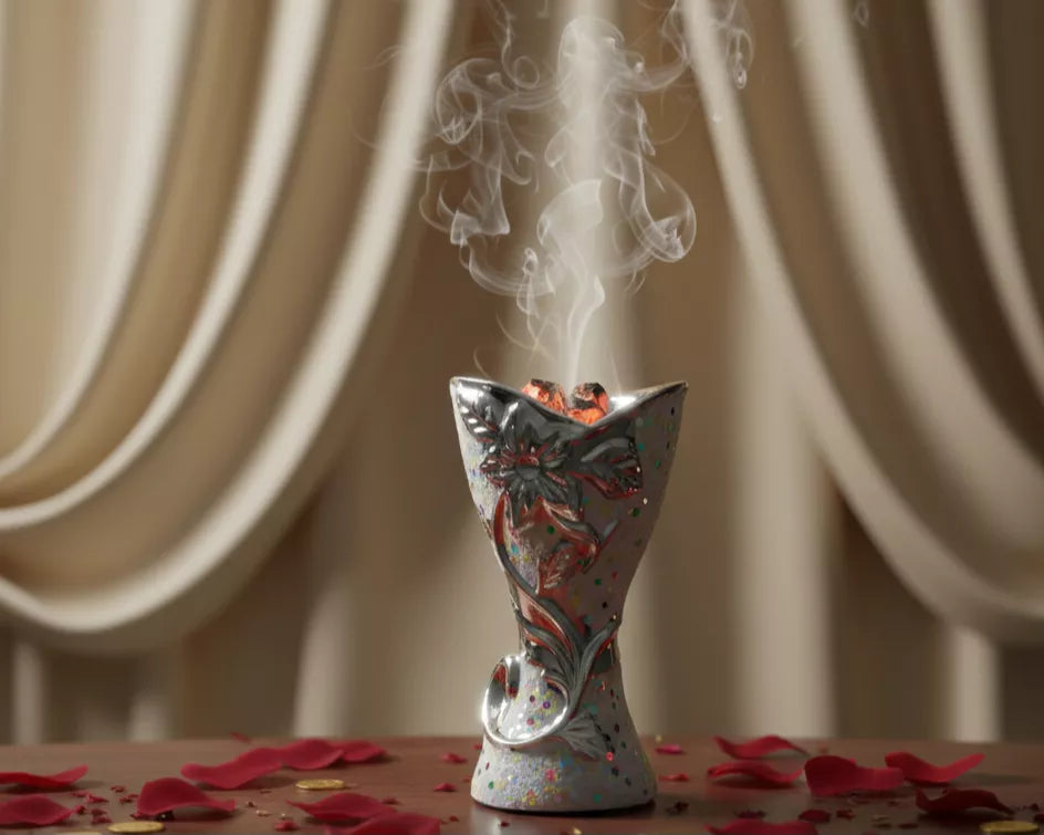 Encensoir de Luxe Argenté – Élégance et raffinement pour votre intérieur