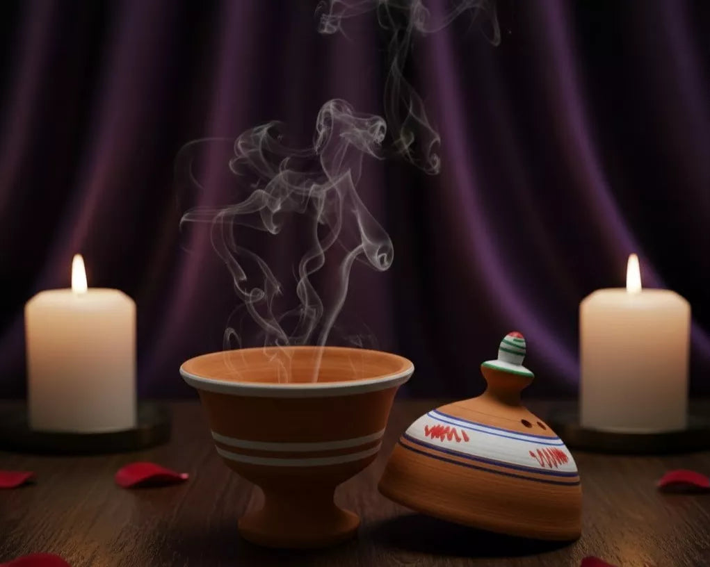 Encensoir en argile cuite – Support traditionnel pour encens