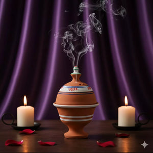 Encensoir en argile cuite – Support traditionnel pour encens