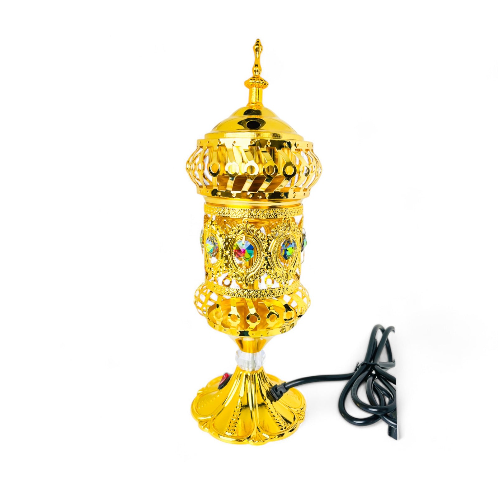 Encensoir Électrique Doré – Brûleur moderne et élégant