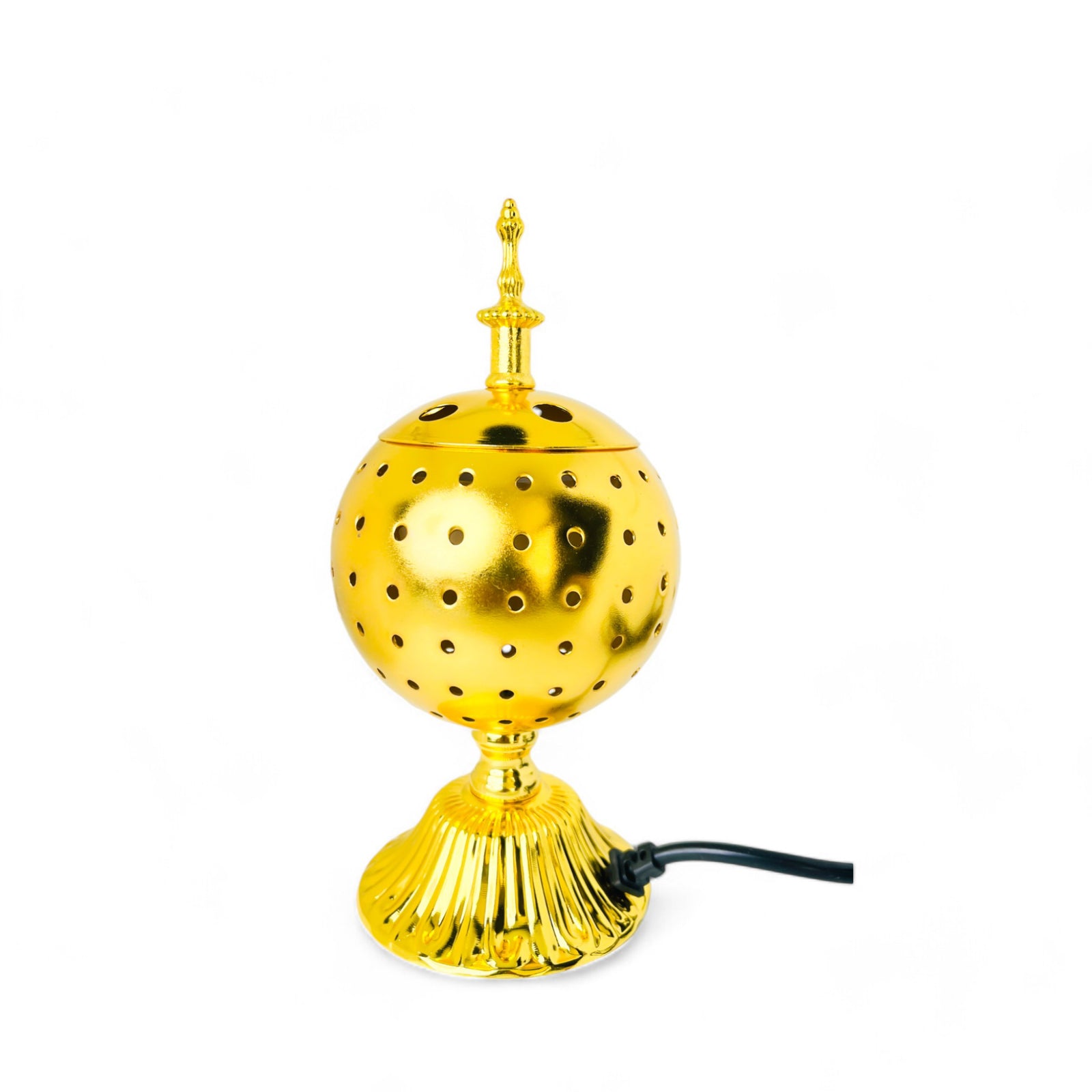 
Encensoir électrique doré – Brûleur d’encens moderne et élégant