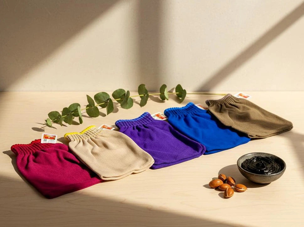 قفاز كيسا همام – التقشير المغربي التقليدي