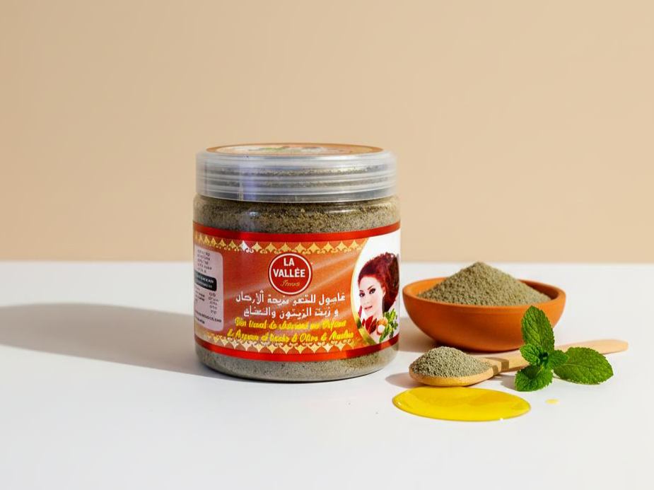 Ghassoul Argan & Menthe – Soin traditionnel purifiant et rafraîchissant