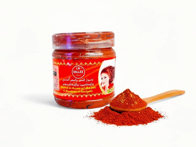 Ghassoul marocain au Aakr el Fassi – soin naturel du hammam pour peau et cheveux