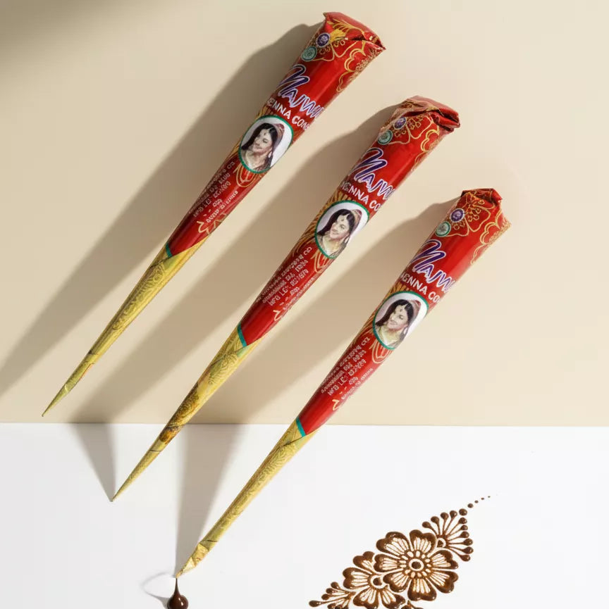 Henné En Cône Marron (Lot de 3)
