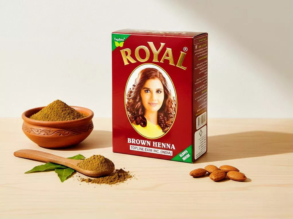 Henné Royal Burgundy Brown – Coloration Naturelle Bordeaux Brun | Soin Fortifiant pour Cheveux