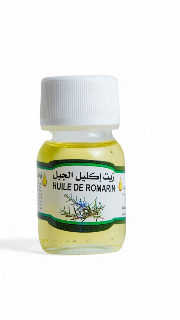 Huile végétale de romarin 100 % naturelle en flacon 30 mL – soin pour cheveux, visage et massage

