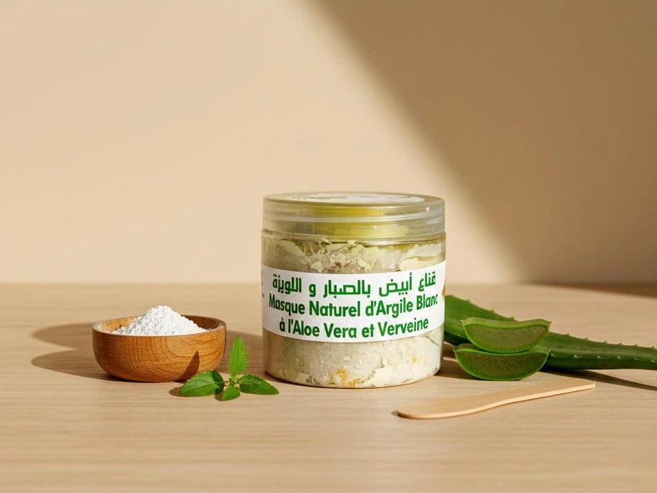 Masque Naturel d'Argile Blanc à l'Aloe Vera