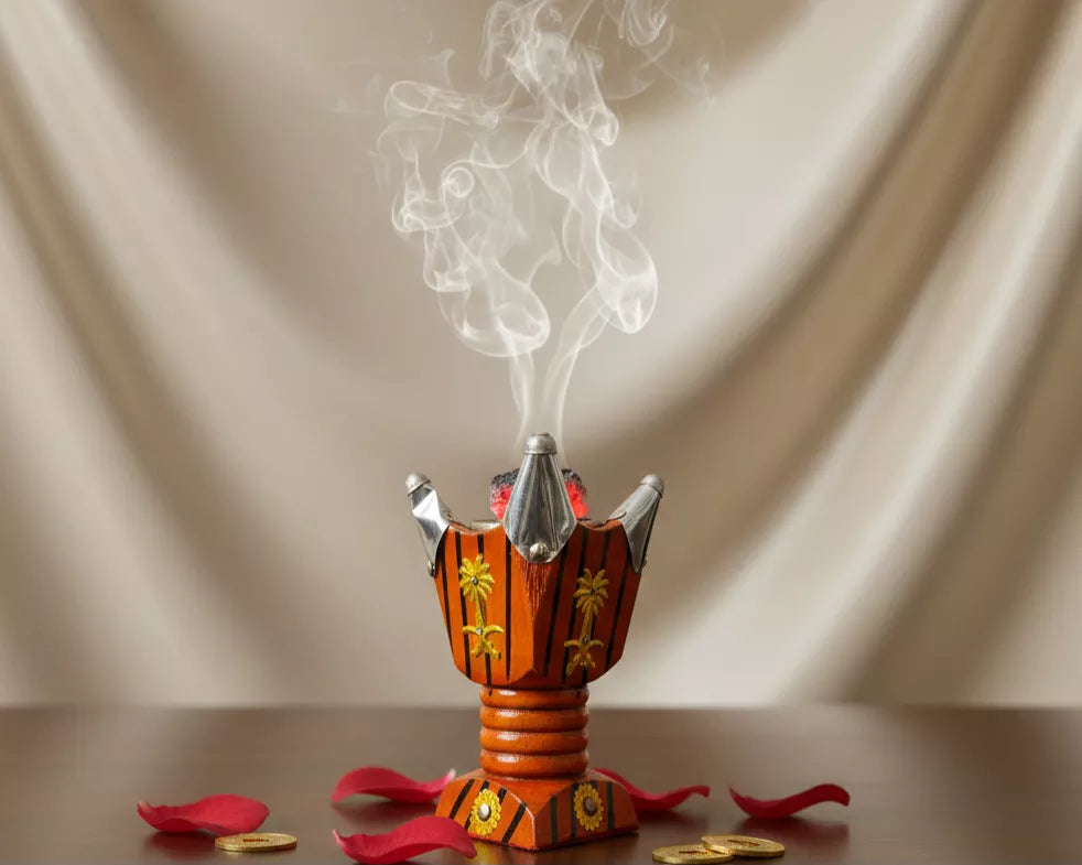 Petit Encensoir en bois naturel – Accessoire pour encens