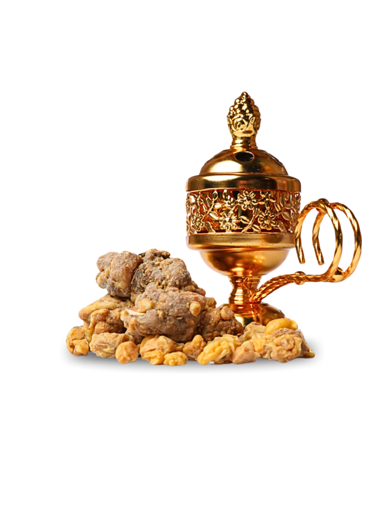 Encensoir artisanal en bois naturel, décoratif et fonctionnel pour brûler encens