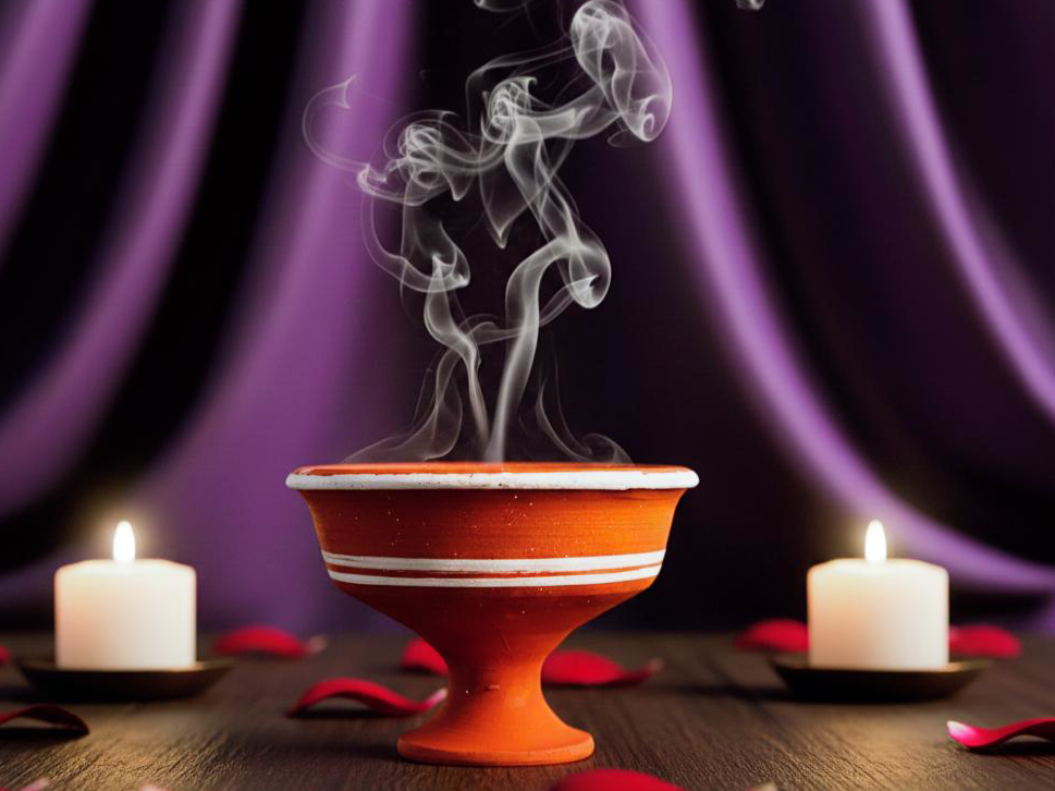 Petit encensoir en argile cuite