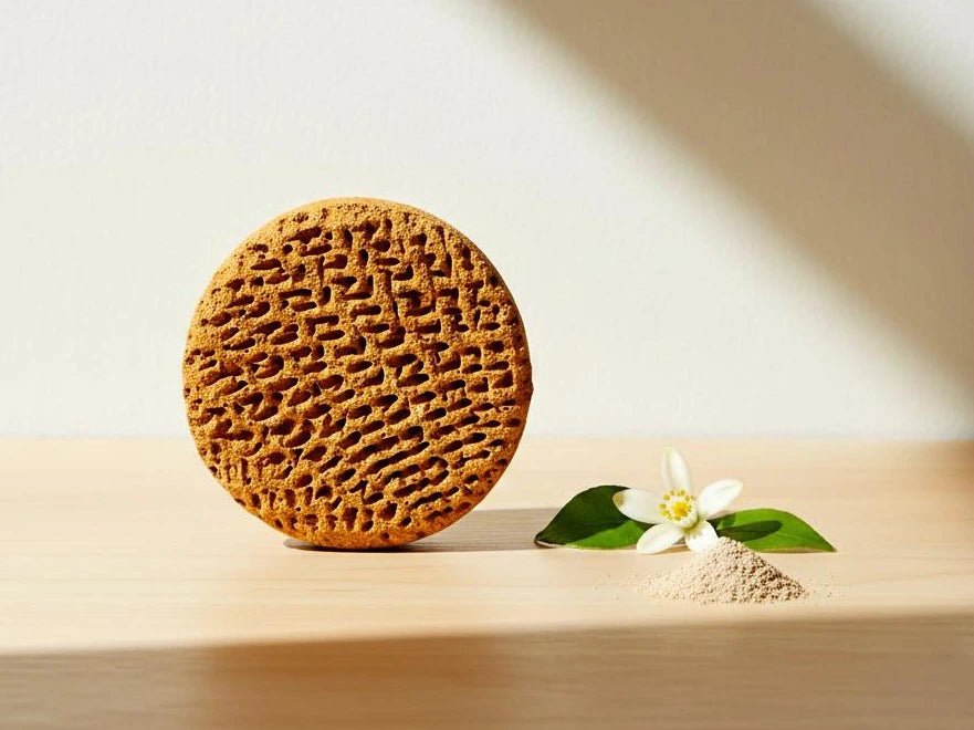 حجر الخفاف الطبيعي - مقشر معدني للقدمين - قطعة واحدة