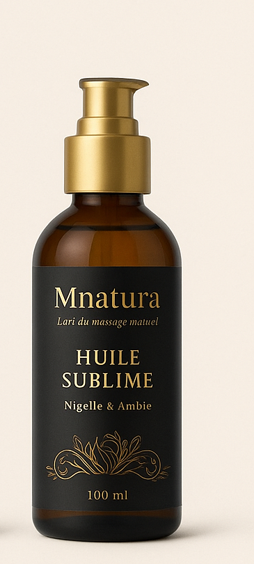 Huile de massage naturelle Nigelle et Ambre – Mnatura Massage Premium