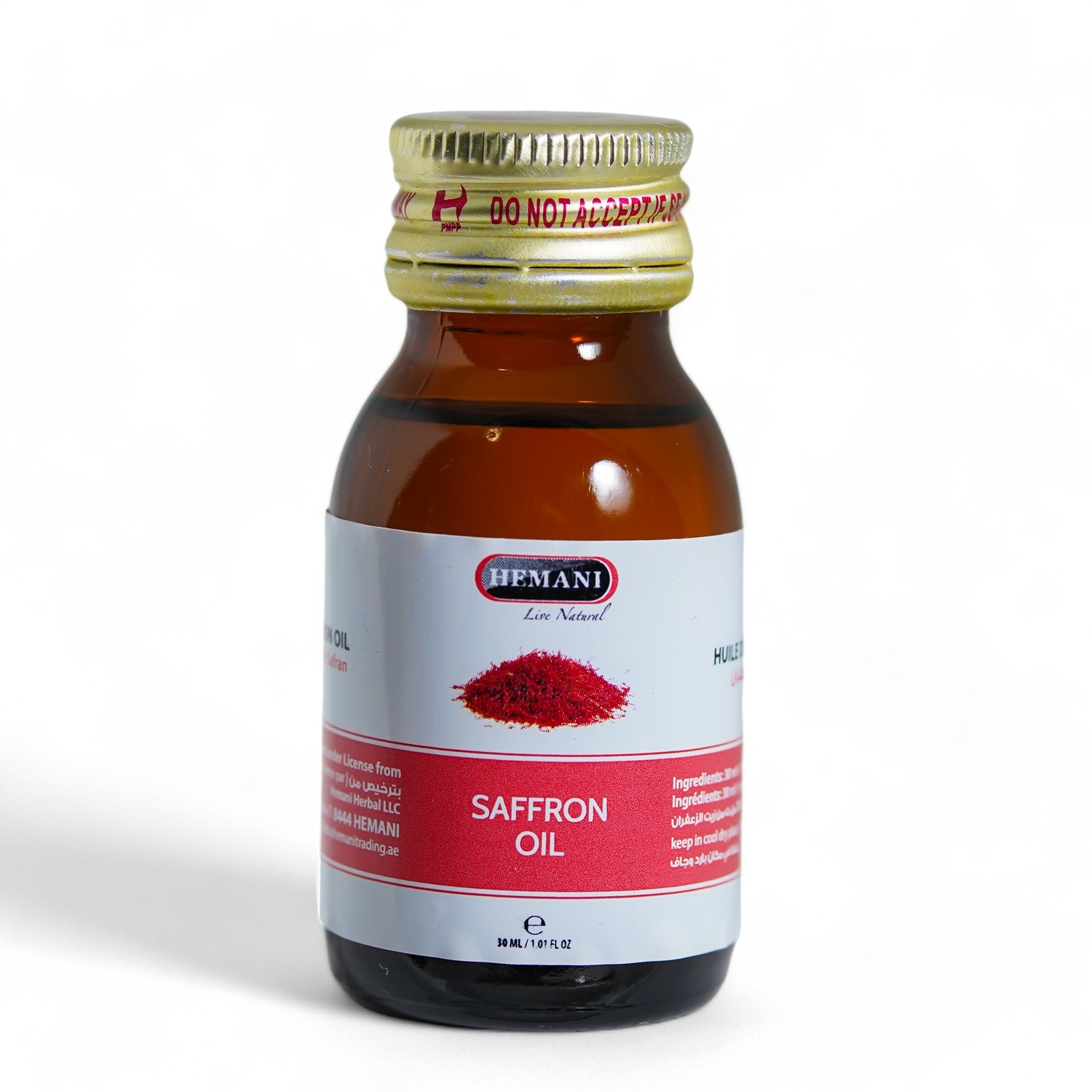 Huile Pure De Safran Du Maroc - 30ml - Soin Quotidien Multi-usage Visage & Corps