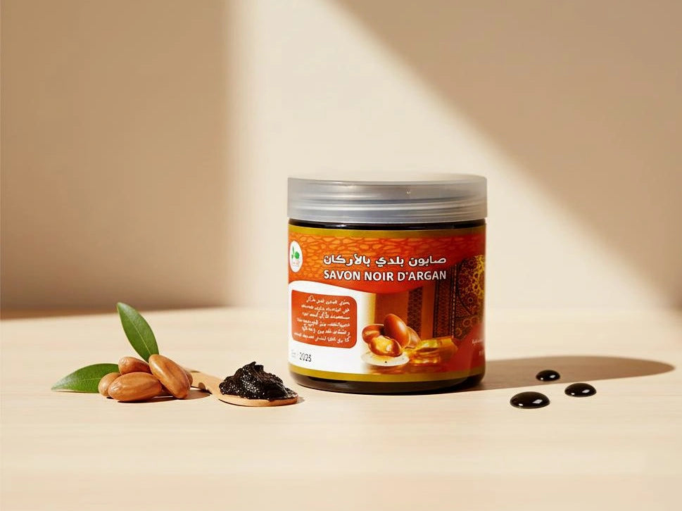 savon noir à l’argan exfoliant nourrissant traditionnel marocain