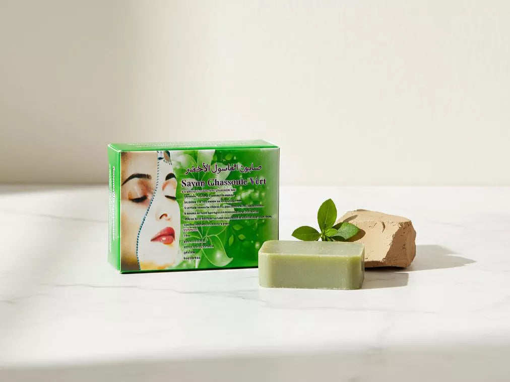 Savon Ghassoul Vert Naturel – savon purifiant au ghassoul pour peaux mixtes et sensibles