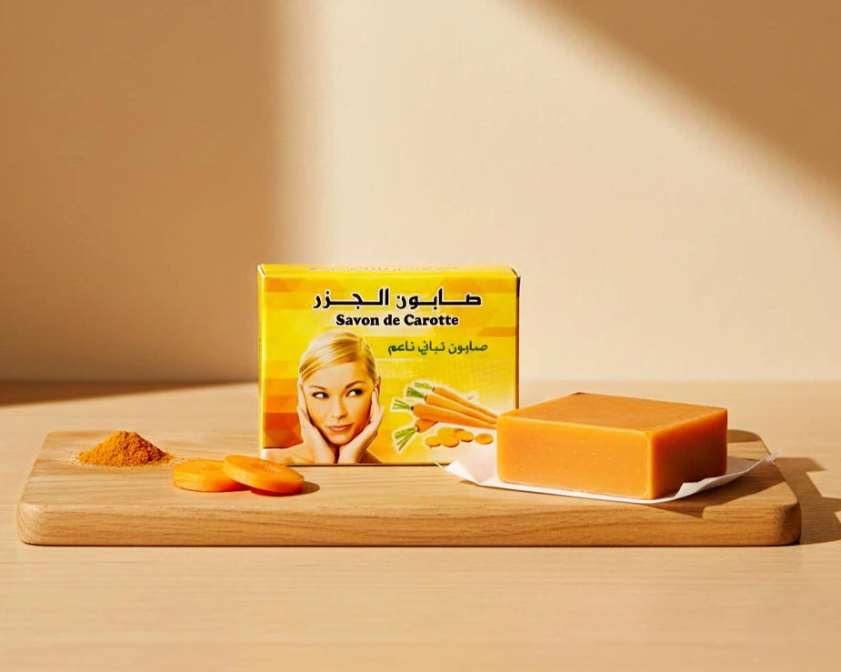 Savon à la carotte naturel riche en bêta-carotène pour un teint lumineux et régénérant