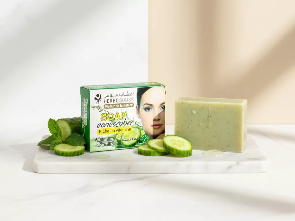 Savon au Concombre Naturel – Fraîcheur, Hydratation & Peau Douce