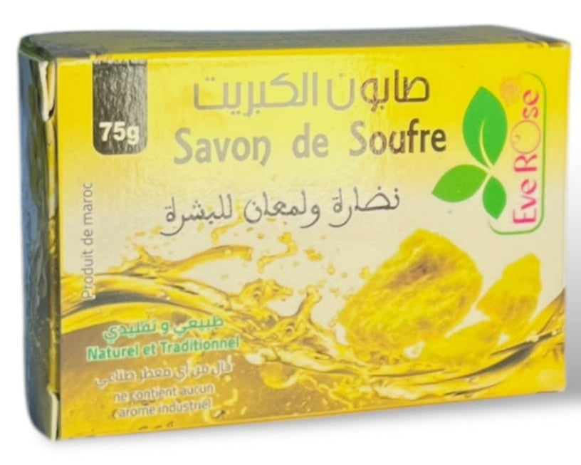 Savon au soufre naturel – soin antiseptique et purifiant pour peaux à problèmes