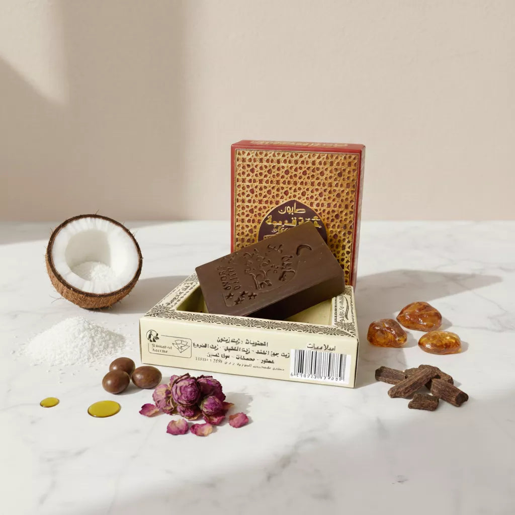 Savon d’Alep parfumé aux 7 huiles – soin naturel doux et frais