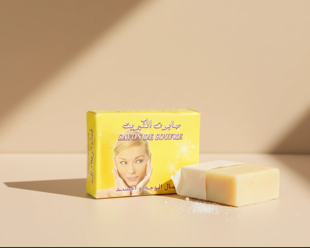 Savon au soufre 100g – Nettoyant naturel purifiant et équilibrant pour la peau