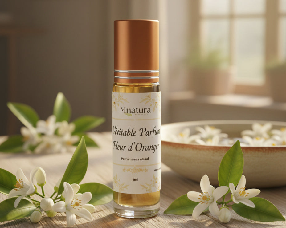 parfum fleur d’oranger sans alcool flacon luxe oriental