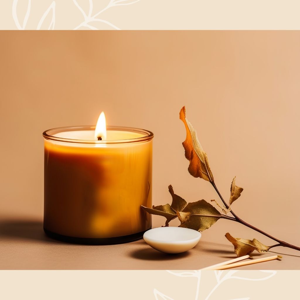 Bougie Musc – شَمْعَة المُسْك – parfum musc blanc Mnatura