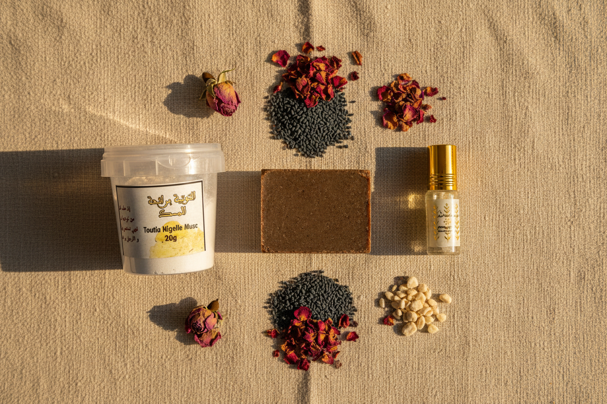 Rituel Fraîcheur Orientale – Toutia Musc, Parfum Musc & Savon Nigelle