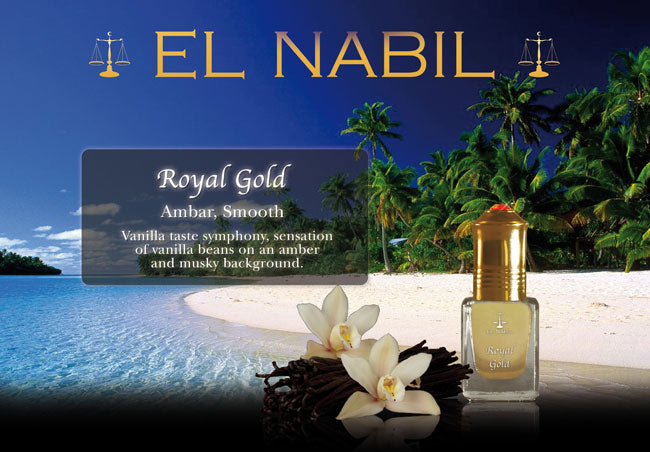 Parfum Royal Gold 3ML – El Nabil| Roll-on oriental boisé concentré