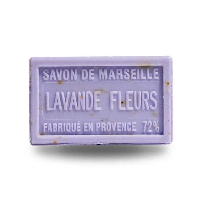 Savon Exfoliant Lavande Fleurs 100 g – Beurre de Karité & Parfum de Grasse