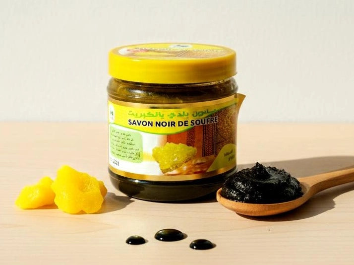 Savon noir au soufre naturel – Nettoyant et purifiant pour peau saine 