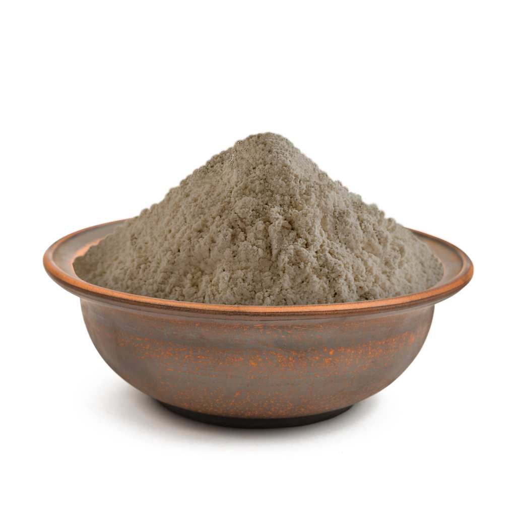 Poudre de ghassoul naturelle du Maroc dans sachet kraft – soin cosmétique traditionnel