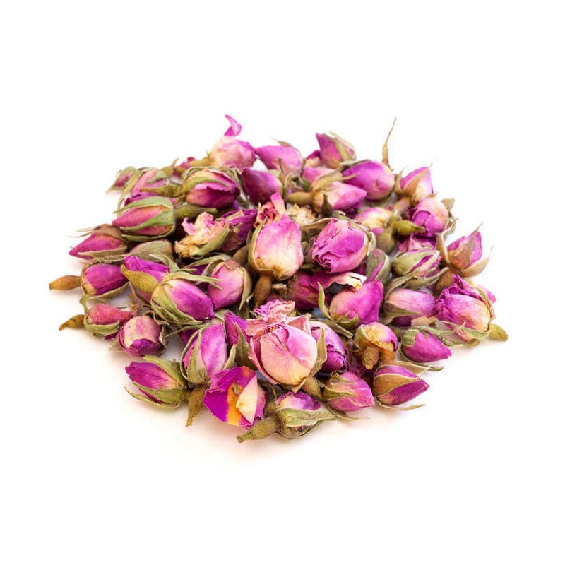 Boutons de rose séchés en vrac – fleurs aromatiques naturelles pour tisane ou soin du visage.